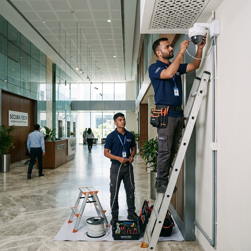 CCTV installation team
